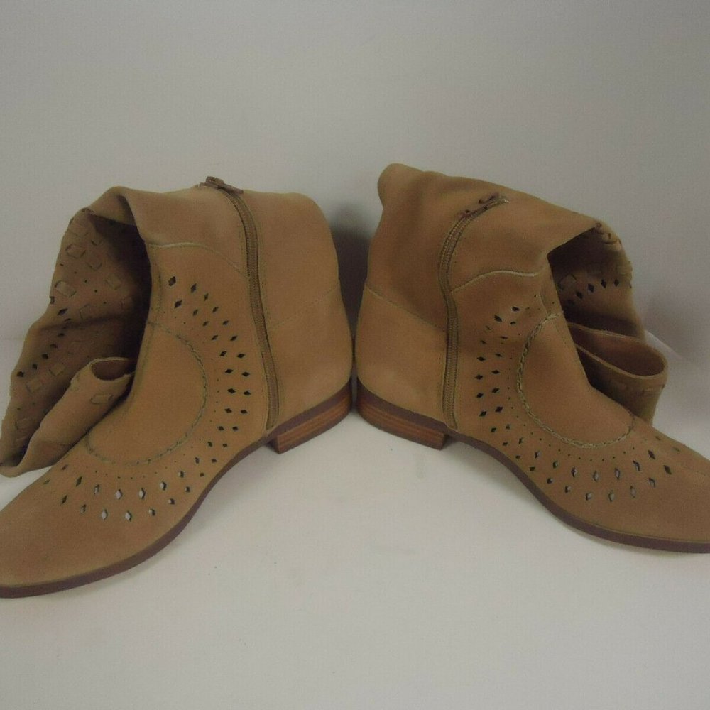 Anthropologie Free People Knee High Suede Boots Farylrobin SAND 10 - Picture 4 of 4